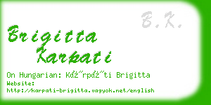 brigitta karpati business card